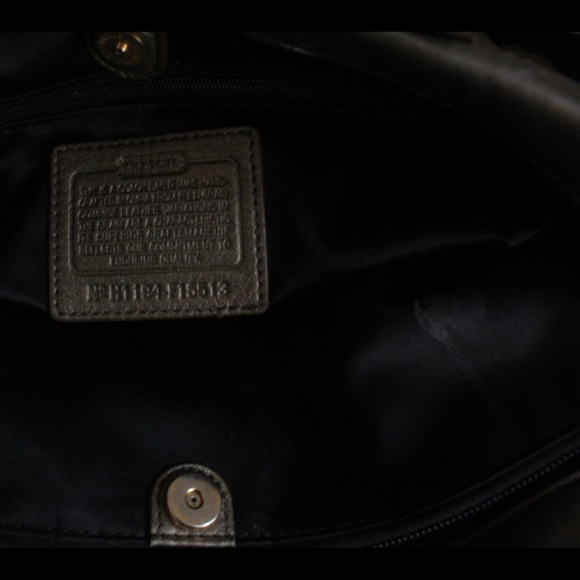 Coach Ashley Large Dark Grey Leather Carryall Bag - Picture 3 of 8